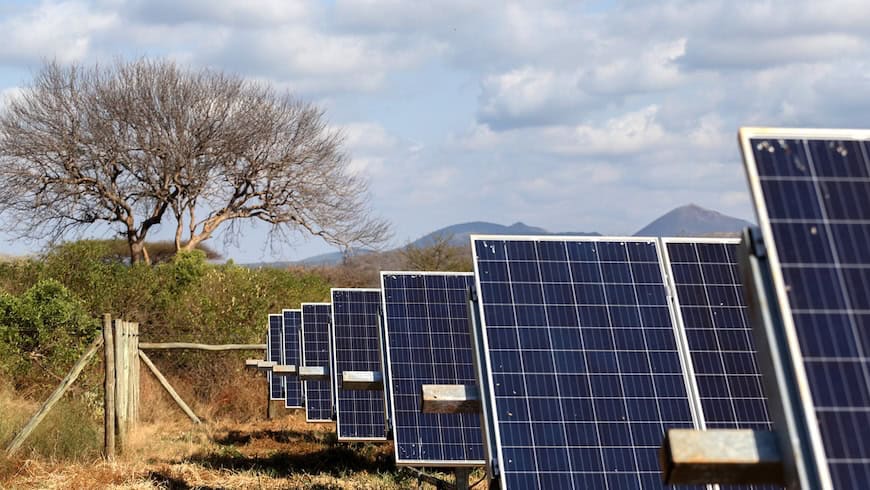 Solar panels in Africa