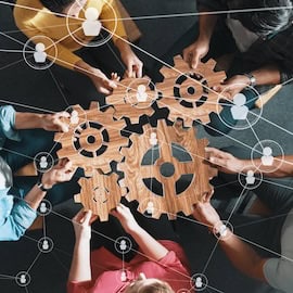 people at table collaborating