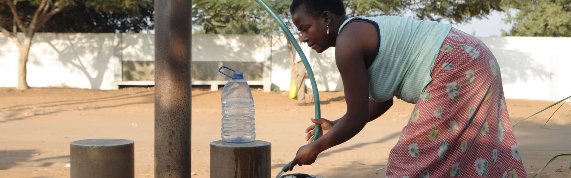 collecting water in Africa