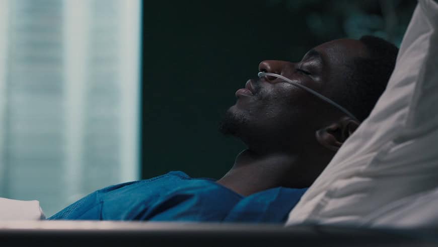 man using medical oxygen in hospital